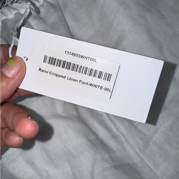 Reformation Remi Cropped Linen Pant White - Picture 6 of 11